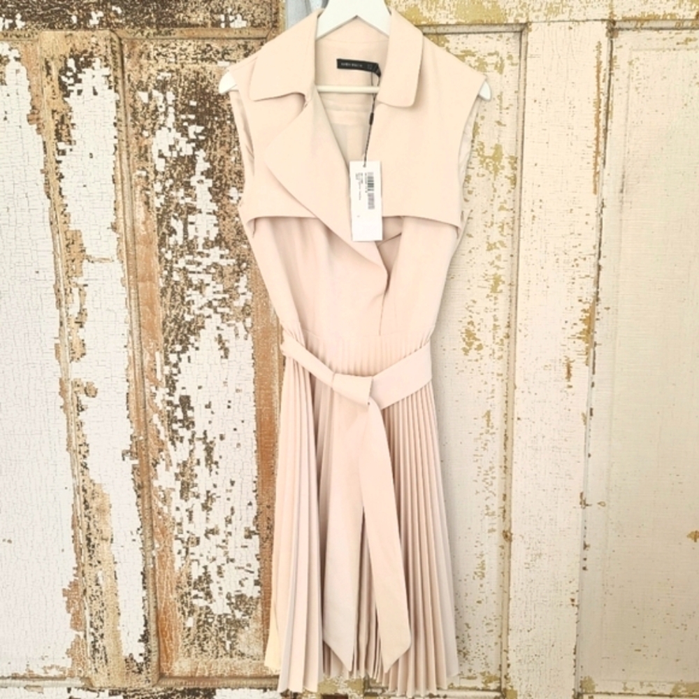 NWT Karen Millen Pleated Trench Dress UK 10/US 4-6